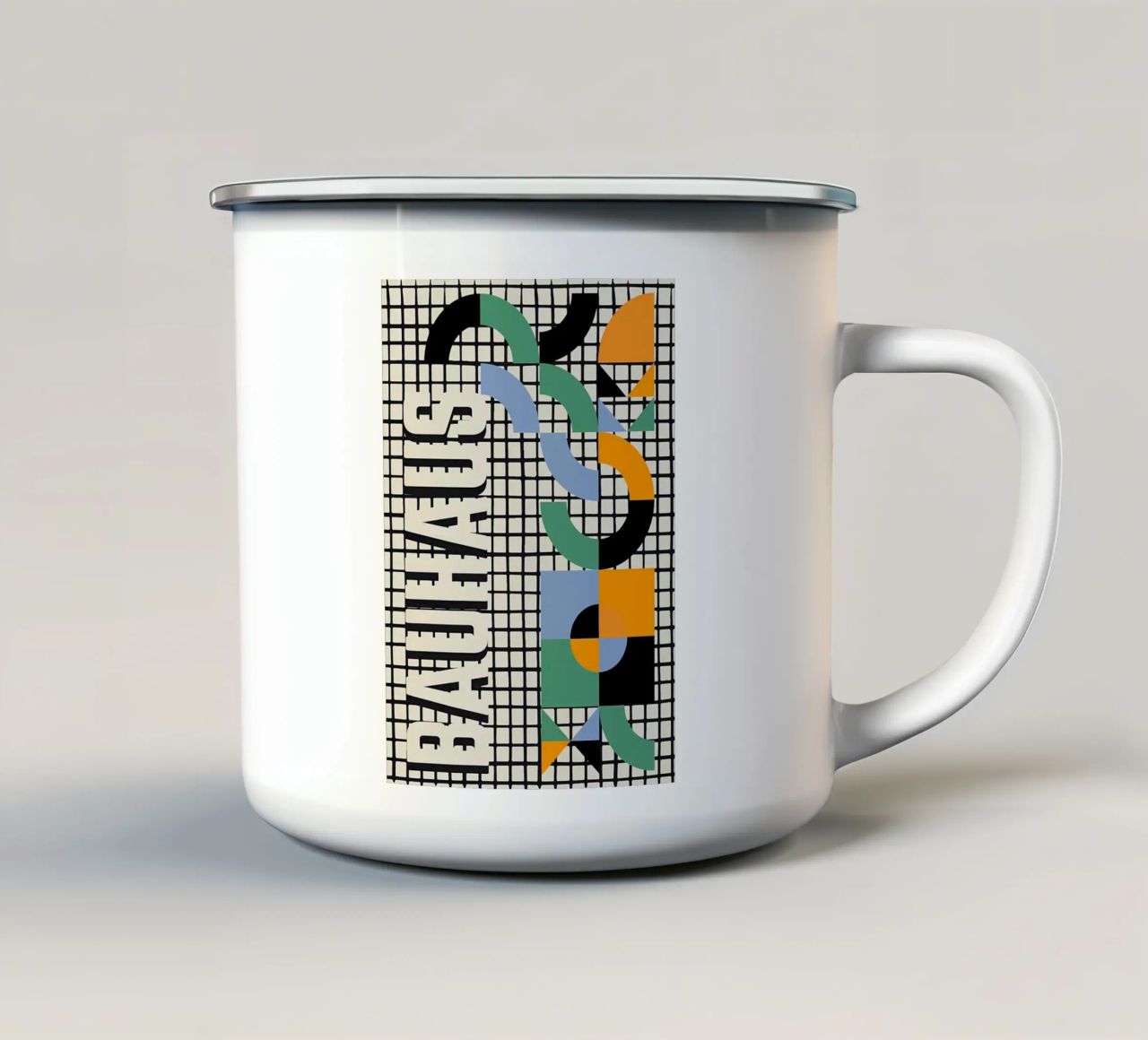 Bauhaus Collager tazza in smalto da Iracheta