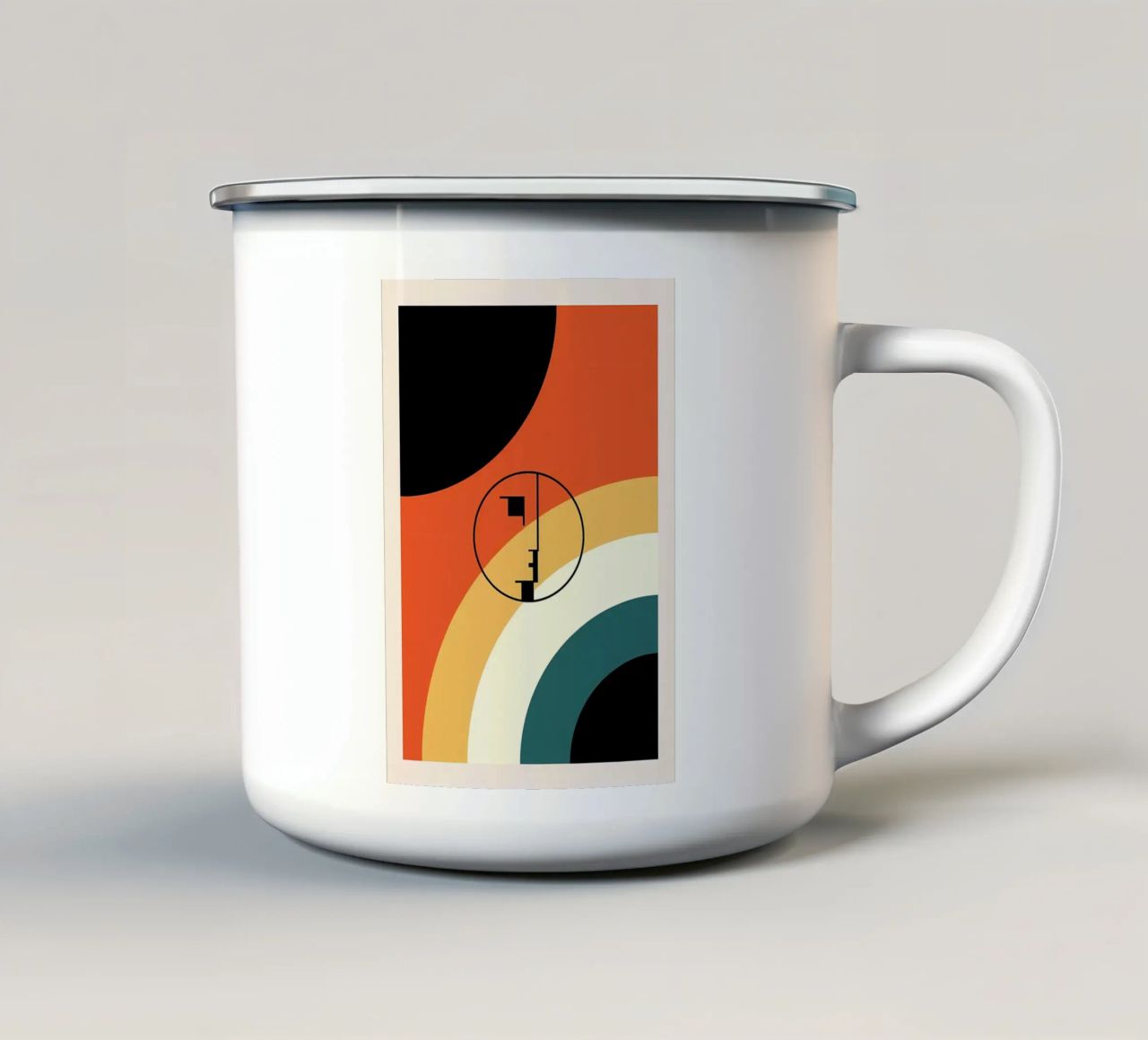 BAUHAUS QCIRCLES D2 tazza in smalto da Karraker