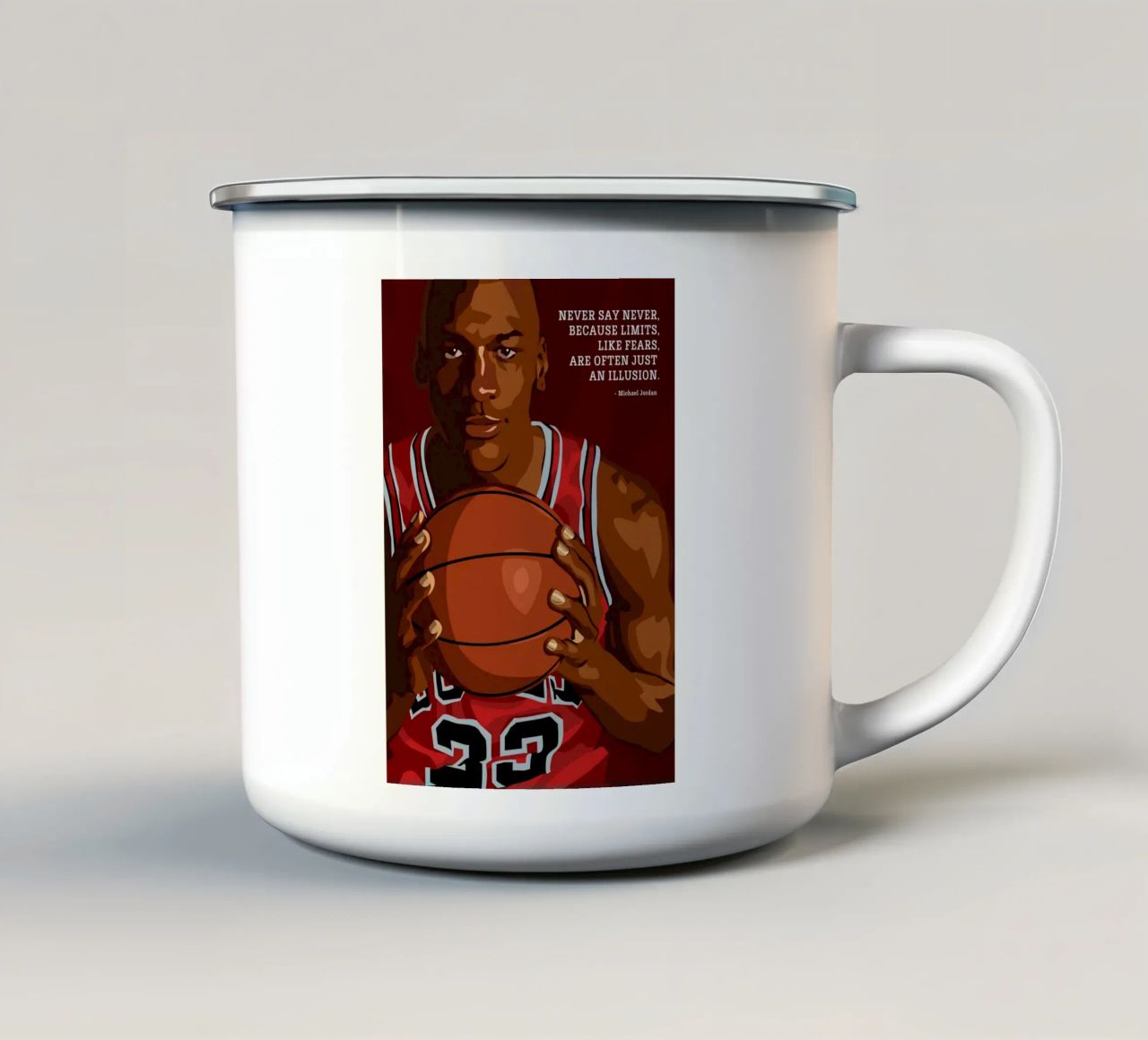 Michael Jordan Quote tazza in smalto da nabakumov