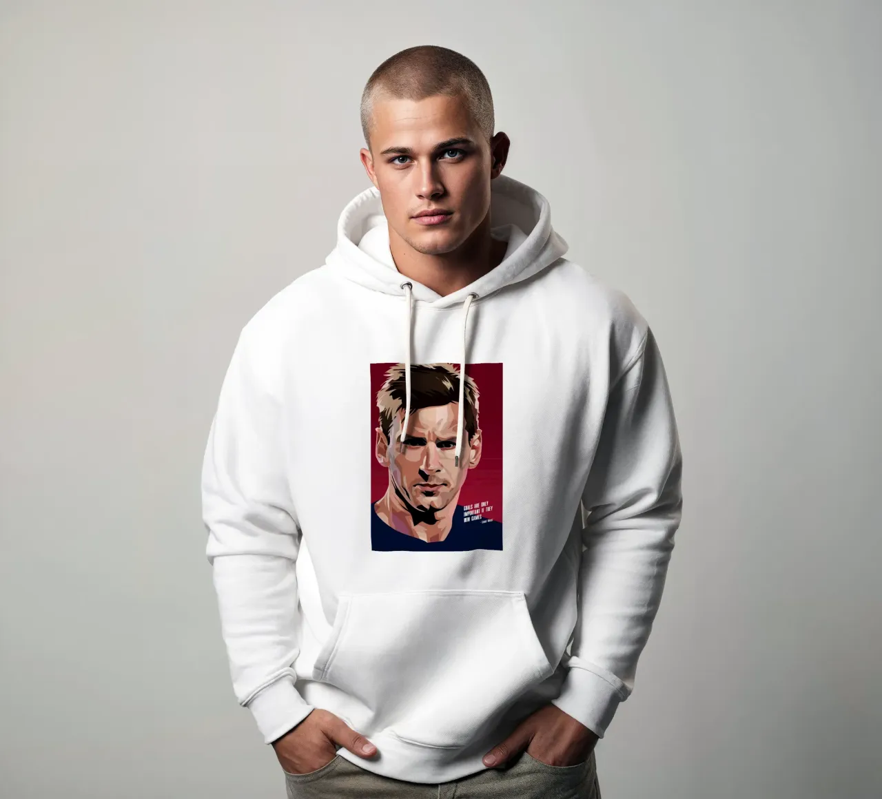 Messi Quote felpa con cappuccio da nabakumov