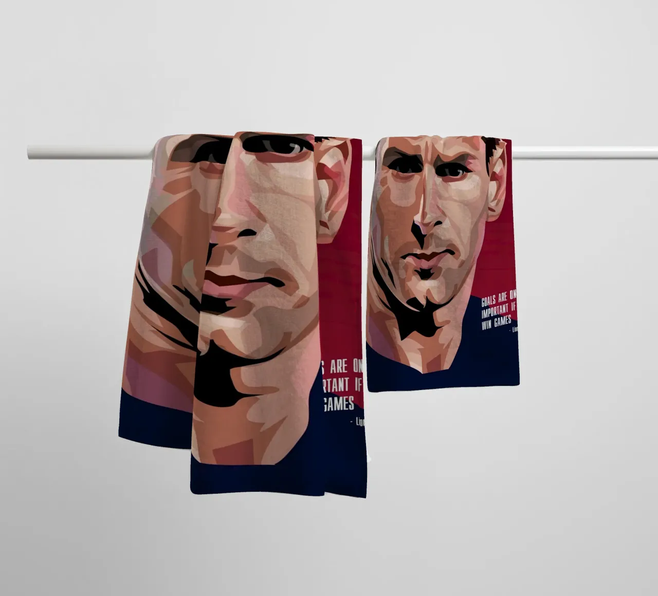 Messi Quote asciugamano da bagno da nabakumov