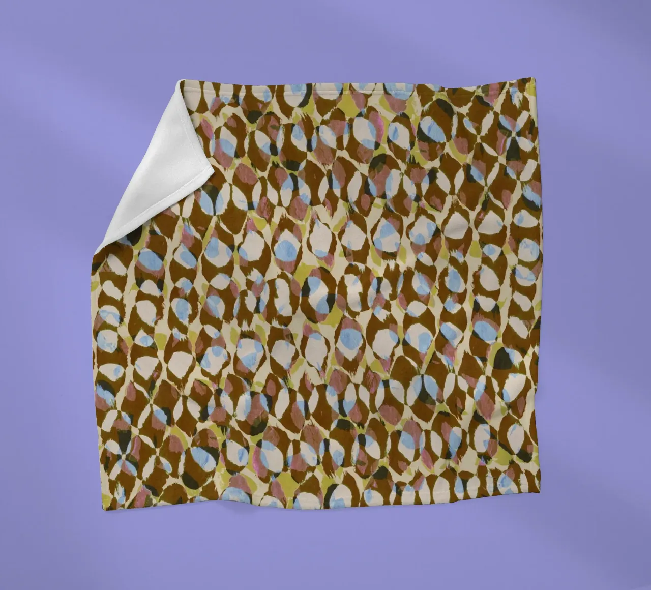 Pure Strokes #3 Brown fleece blanket by Alisa Galitsyna