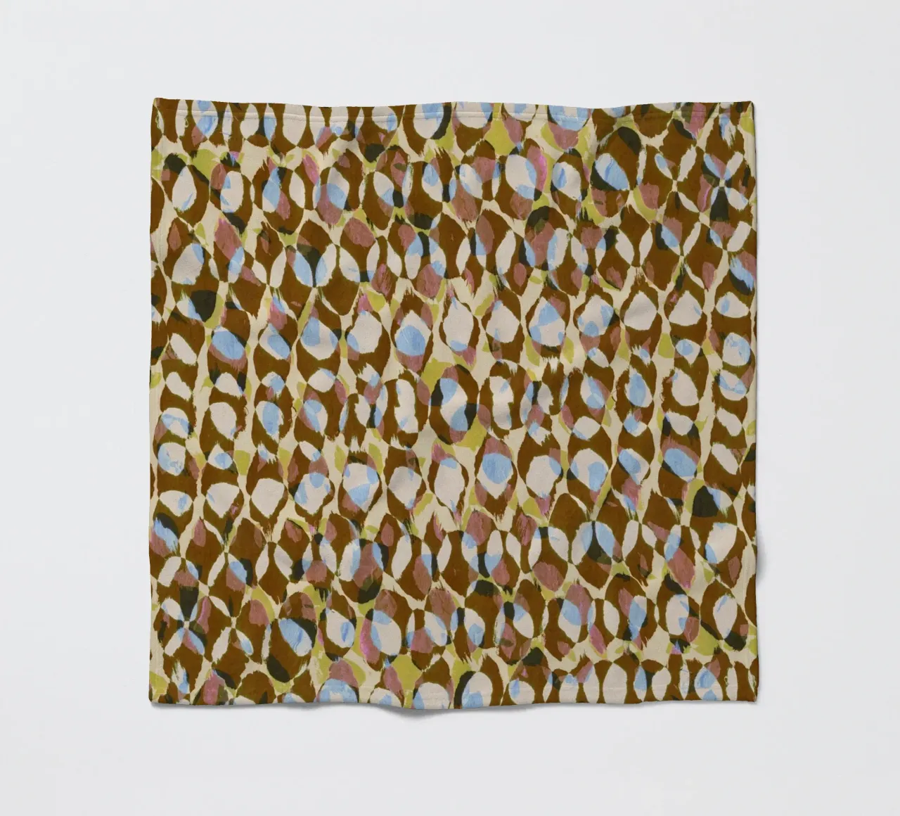 Pure Strokes #3 Brown fleece blanket by Alisa Galitsyna