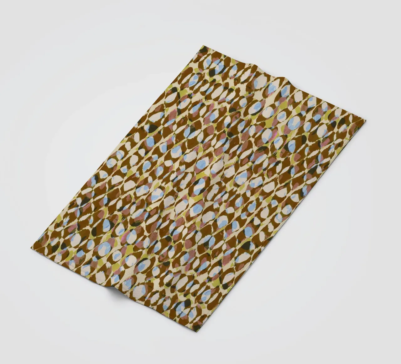 Pure Strokes #3 Brown fleece blanket by Alisa Galitsyna