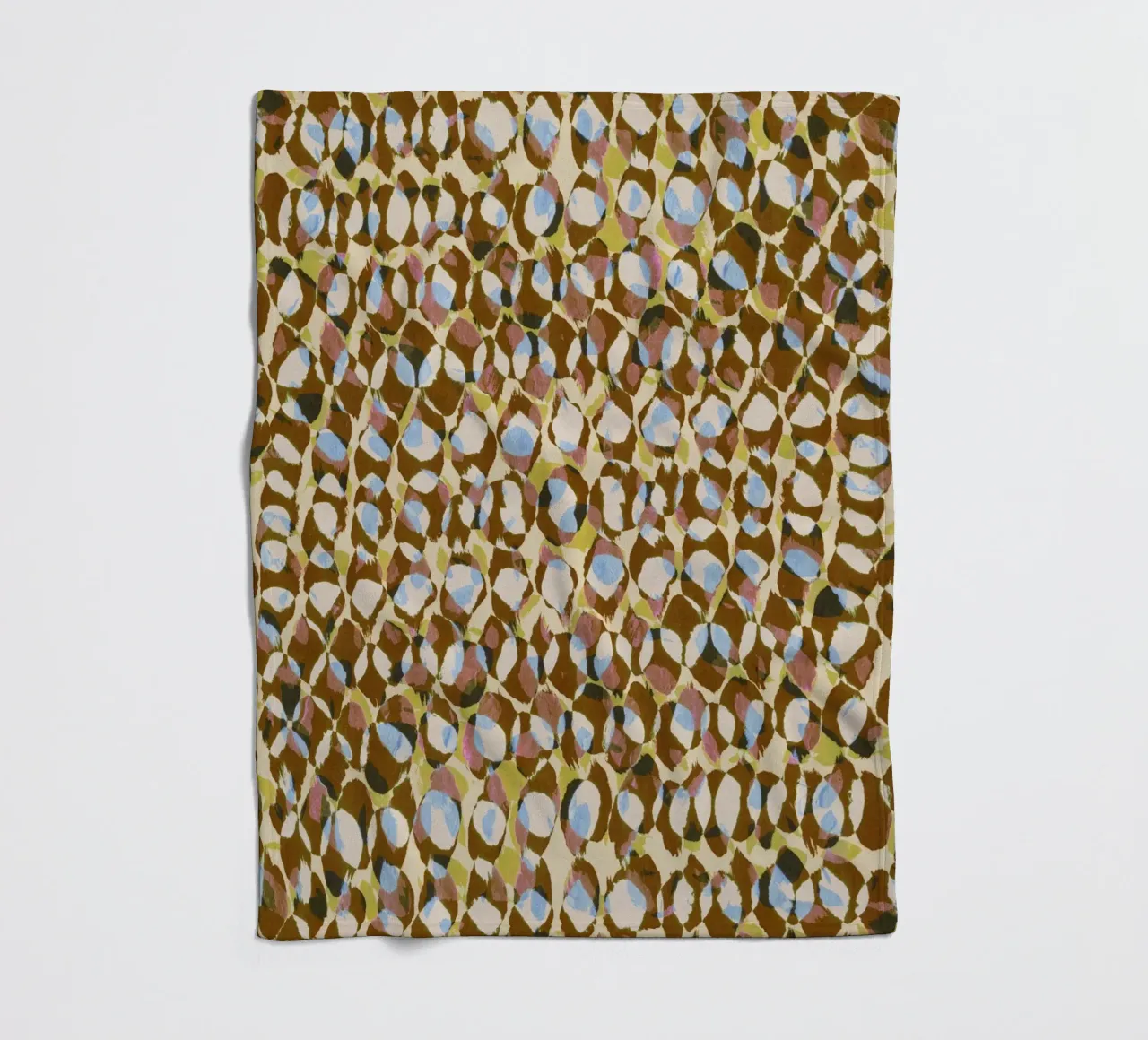 Pure Strokes #3 Brown fleece blanket by Alisa Galitsyna