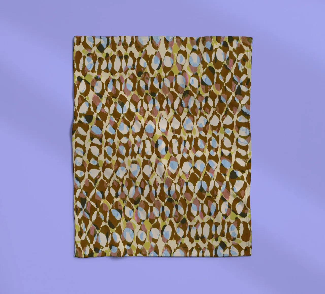 Pure Strokes #3 Brown fleece blanket by Alisa Galitsyna