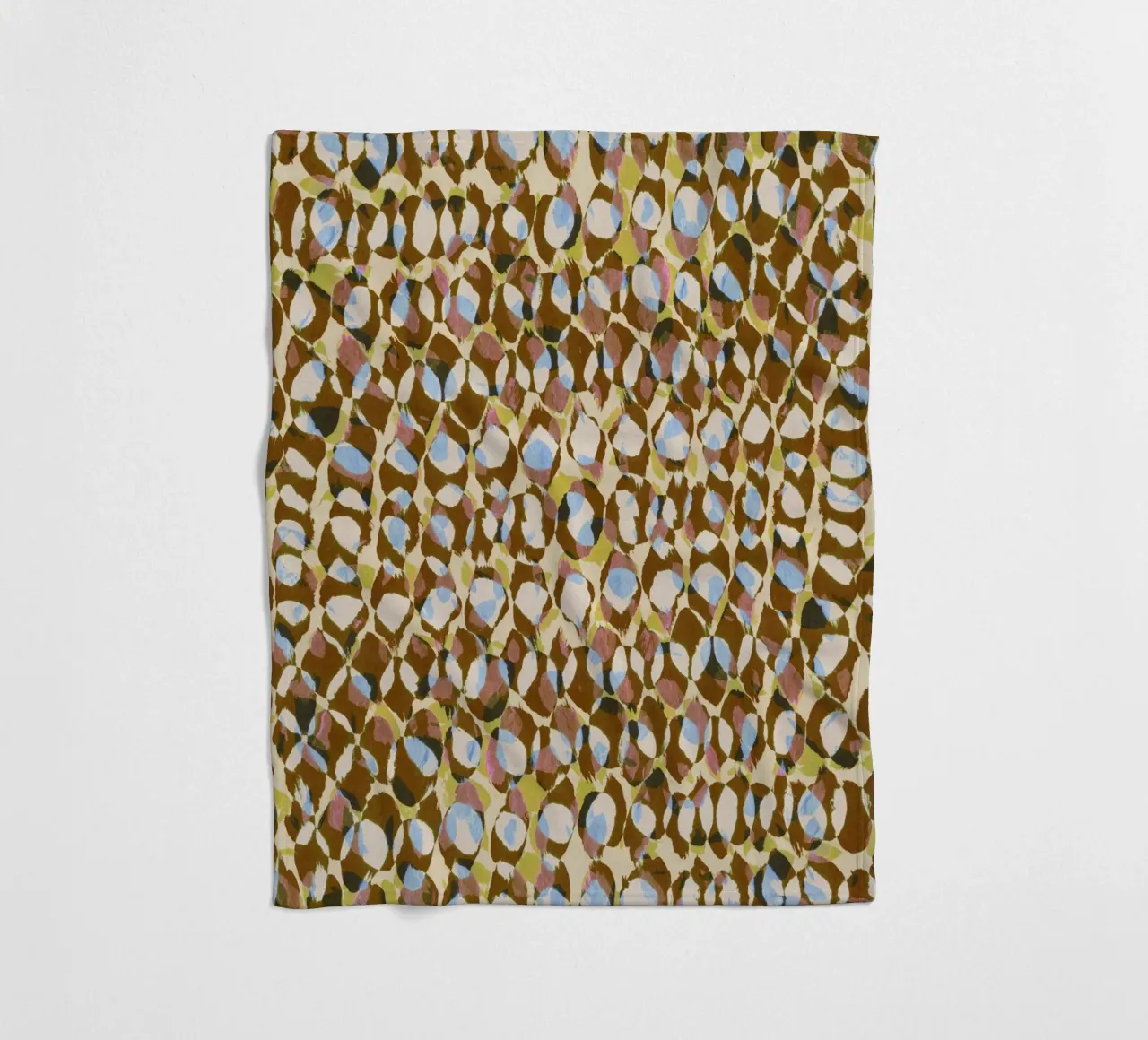 Pure Strokes #3 Brown fleece blanket by Alisa Galitsyna