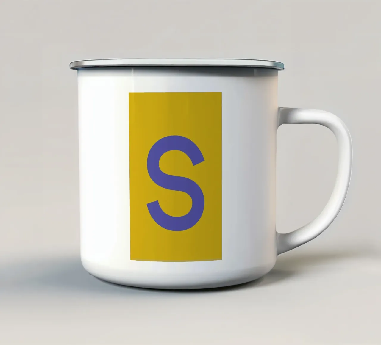 Yellow Letter S tazza in smalto da Studio One