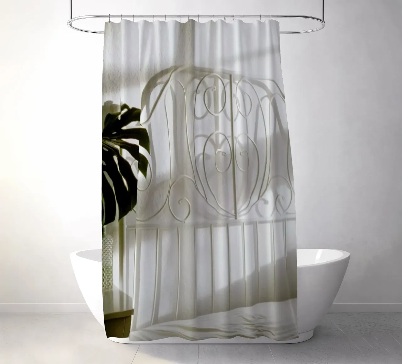 Still shower curtain by Alexandra Hellweg