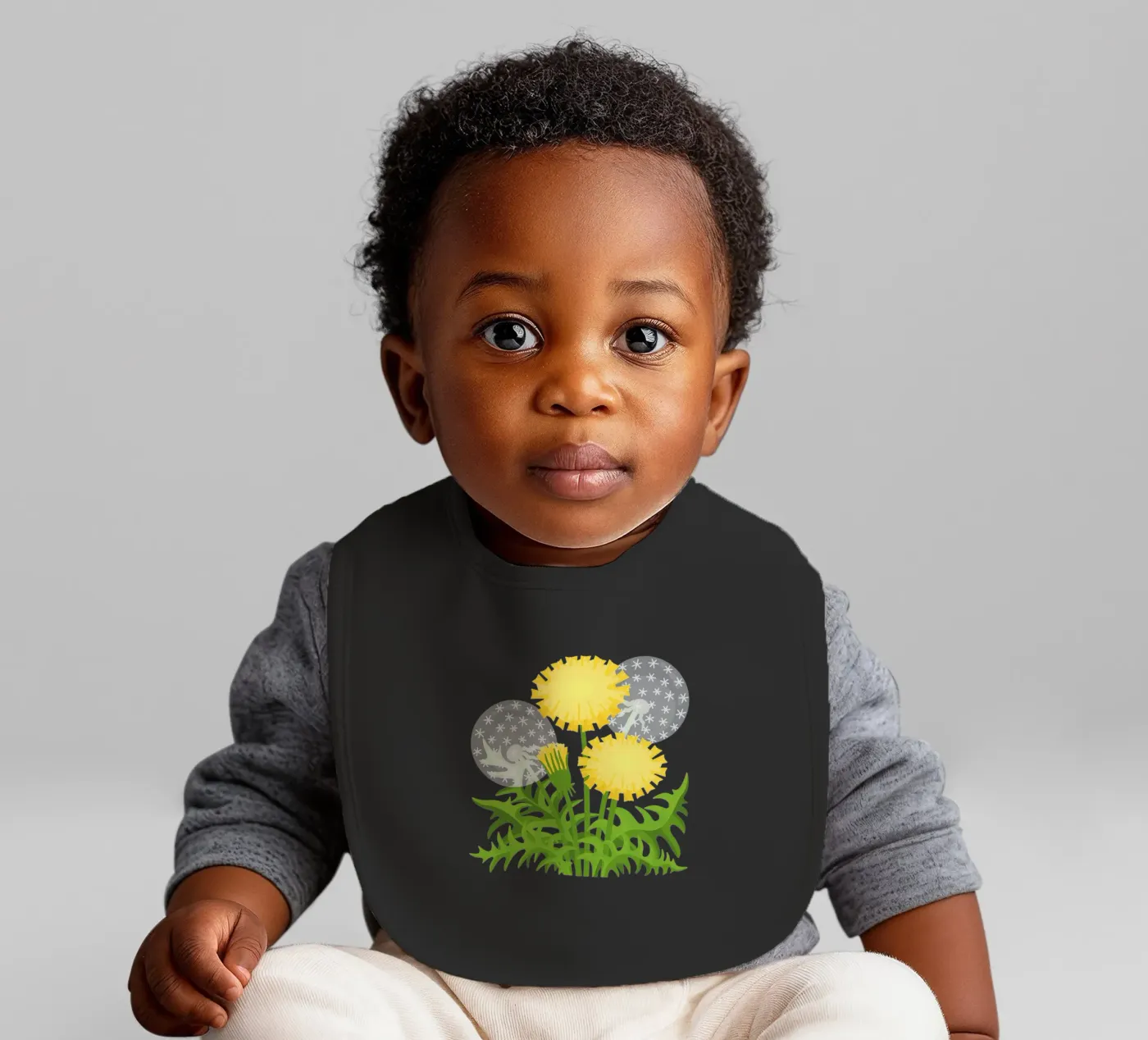 Dandelion baby bib by Lidia Blomgren