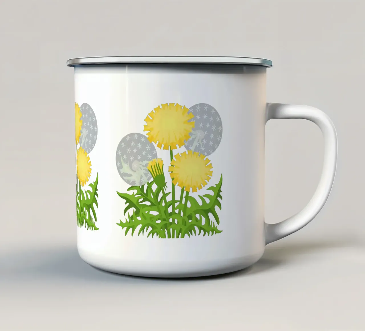 Dente di leone tazza in smalto da Lidia Blomgren