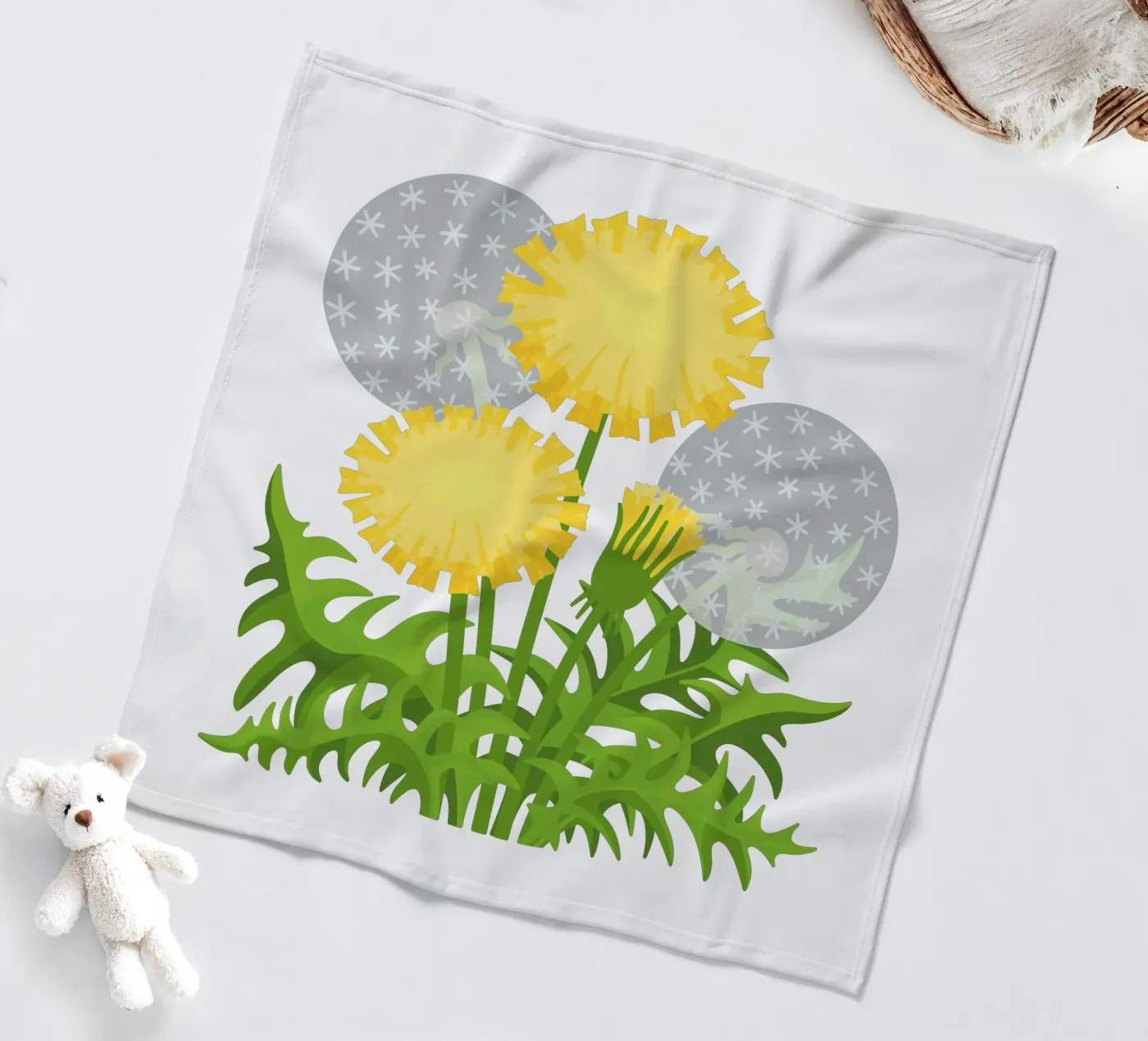 Dandelion fleece blanket by Lidia Blomgren