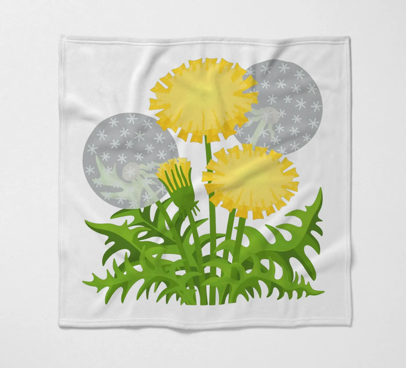 Dandelion fleece blanket by Lidia Blomgren