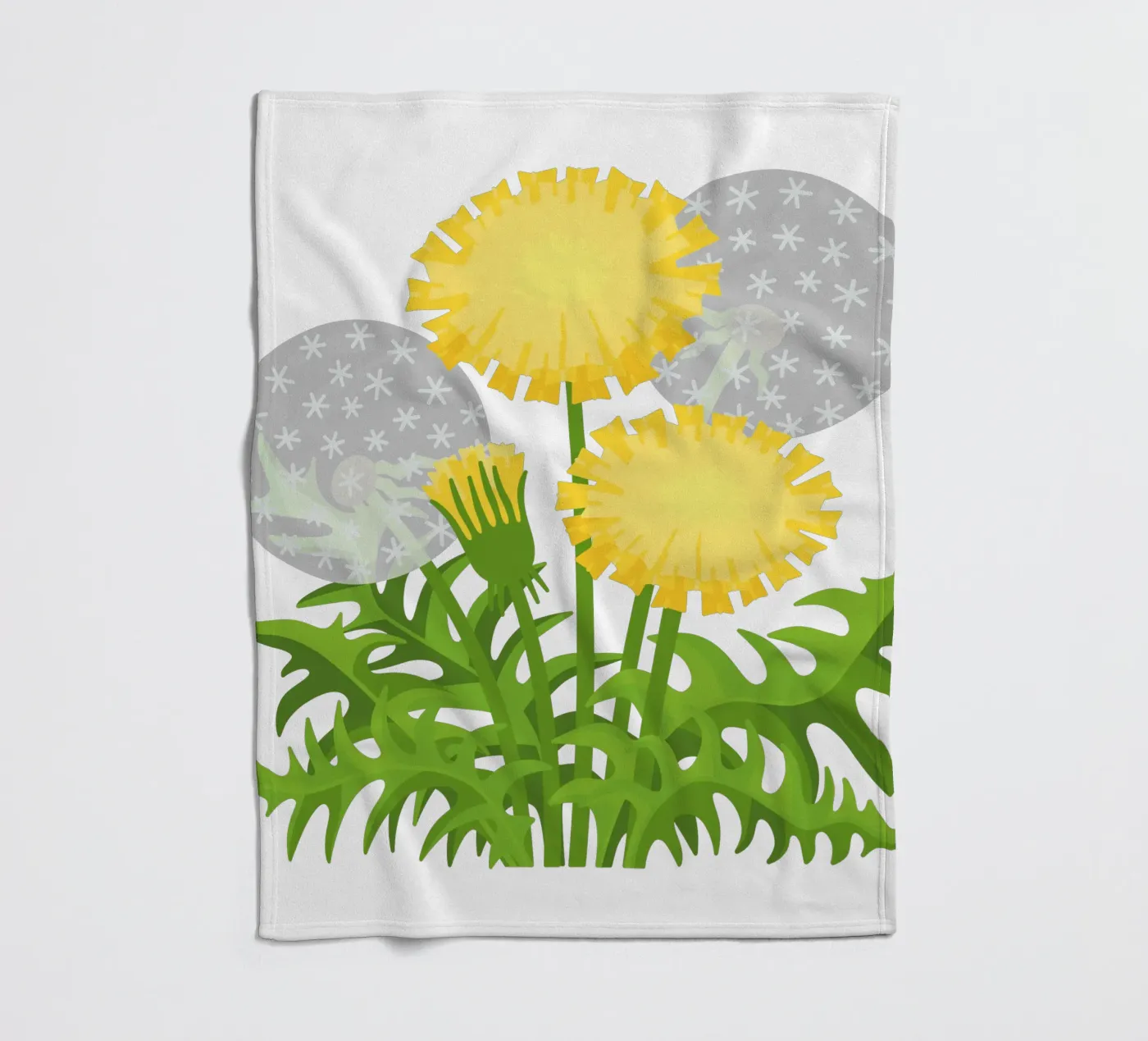 Dandelion fleece blanket by Lidia Blomgren