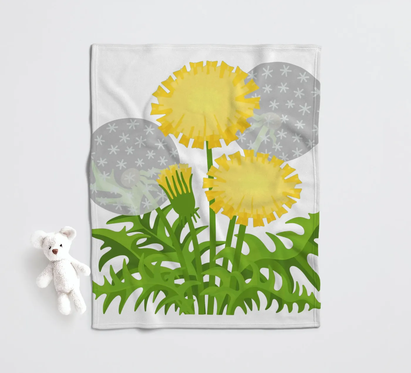 Löwenzahn Fleecedecke von Lidia Blomgren