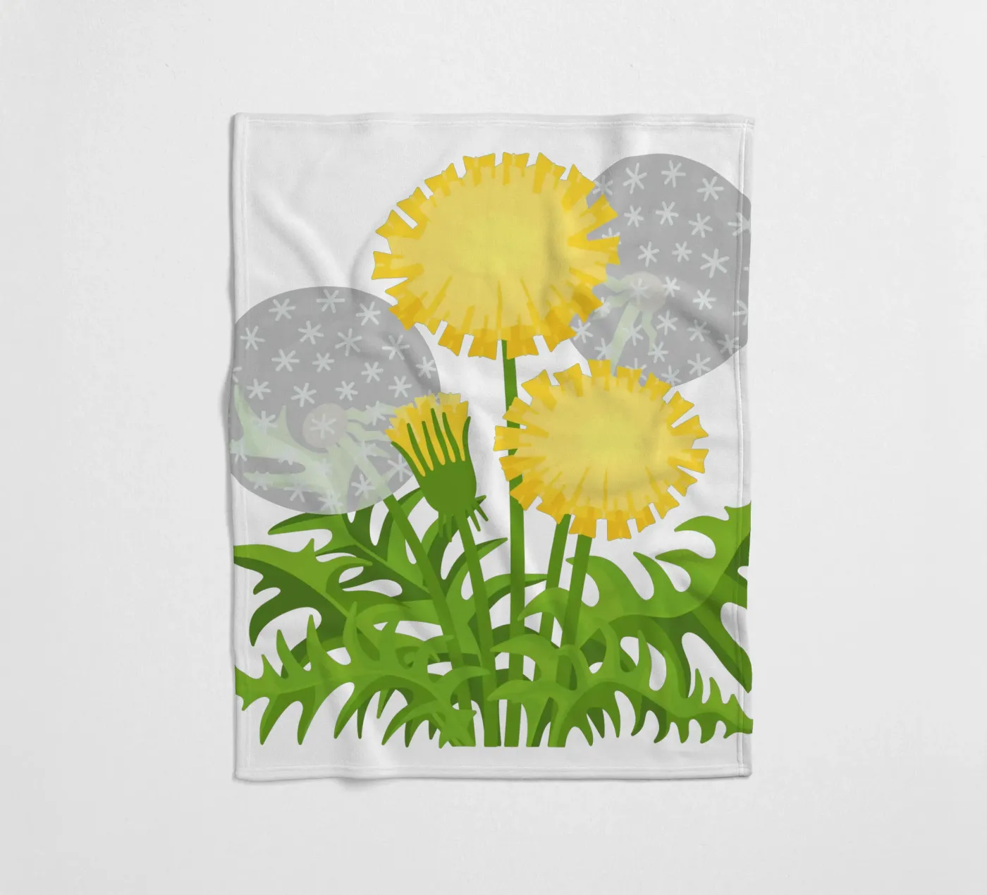 Dandelion fleece blanket by Lidia Blomgren