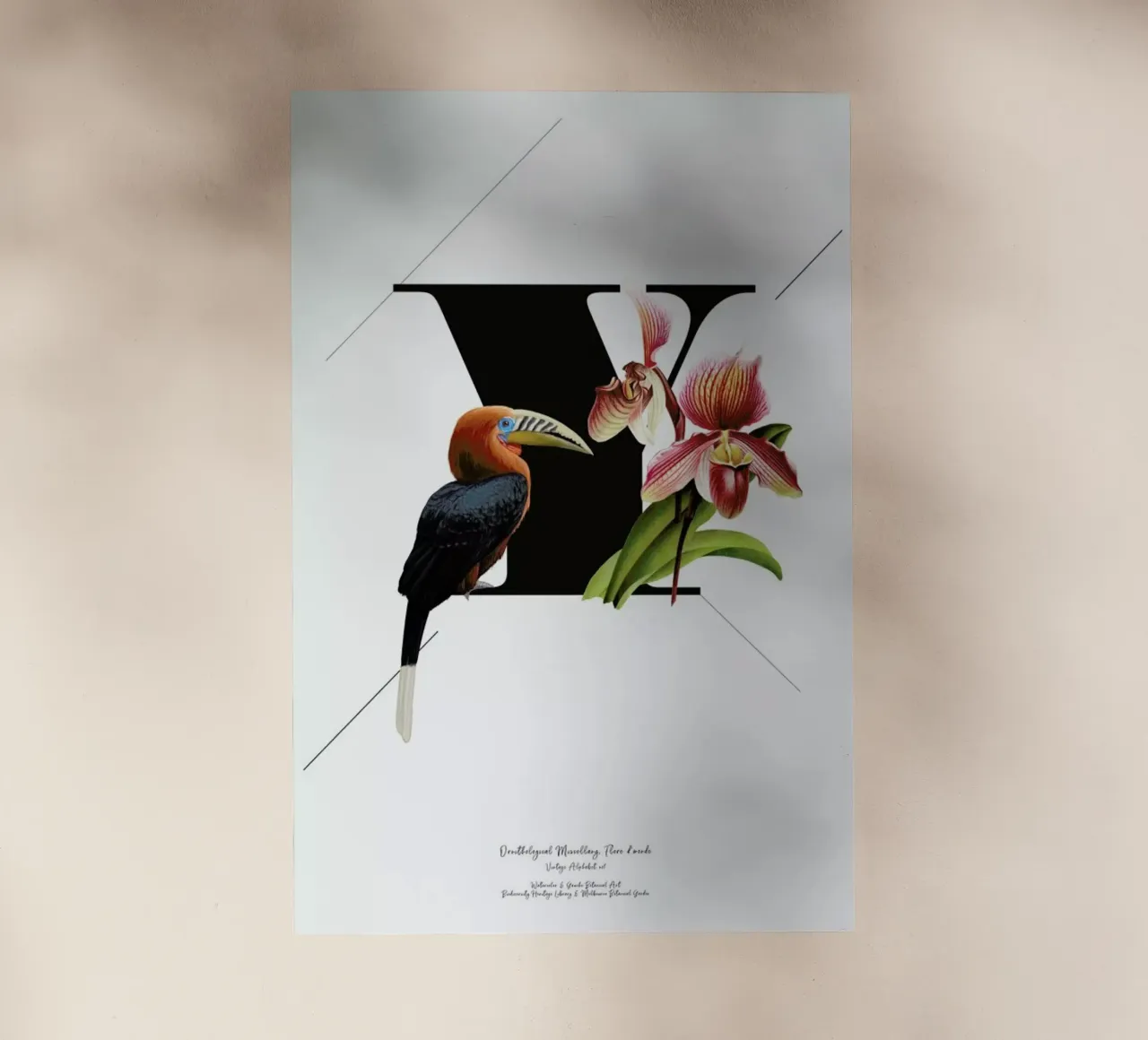 Botanical Alphabet - Y pellicola backlit da Froilein Juno
