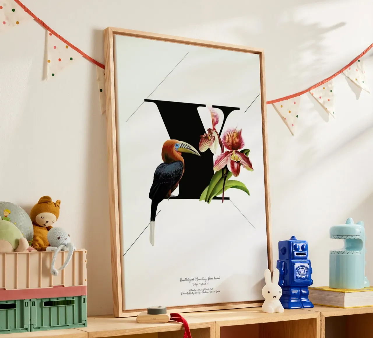 Botanical Alphabet - Y canvas met Baklijst van Froilein Juno