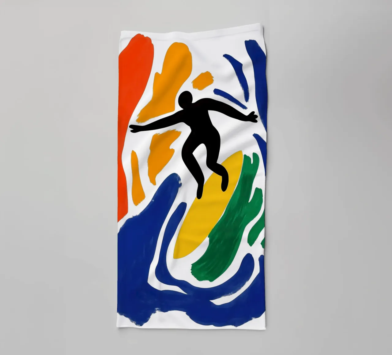 Surfing the Matisse wave | Painting in the style of Matisse towel by Autofocus