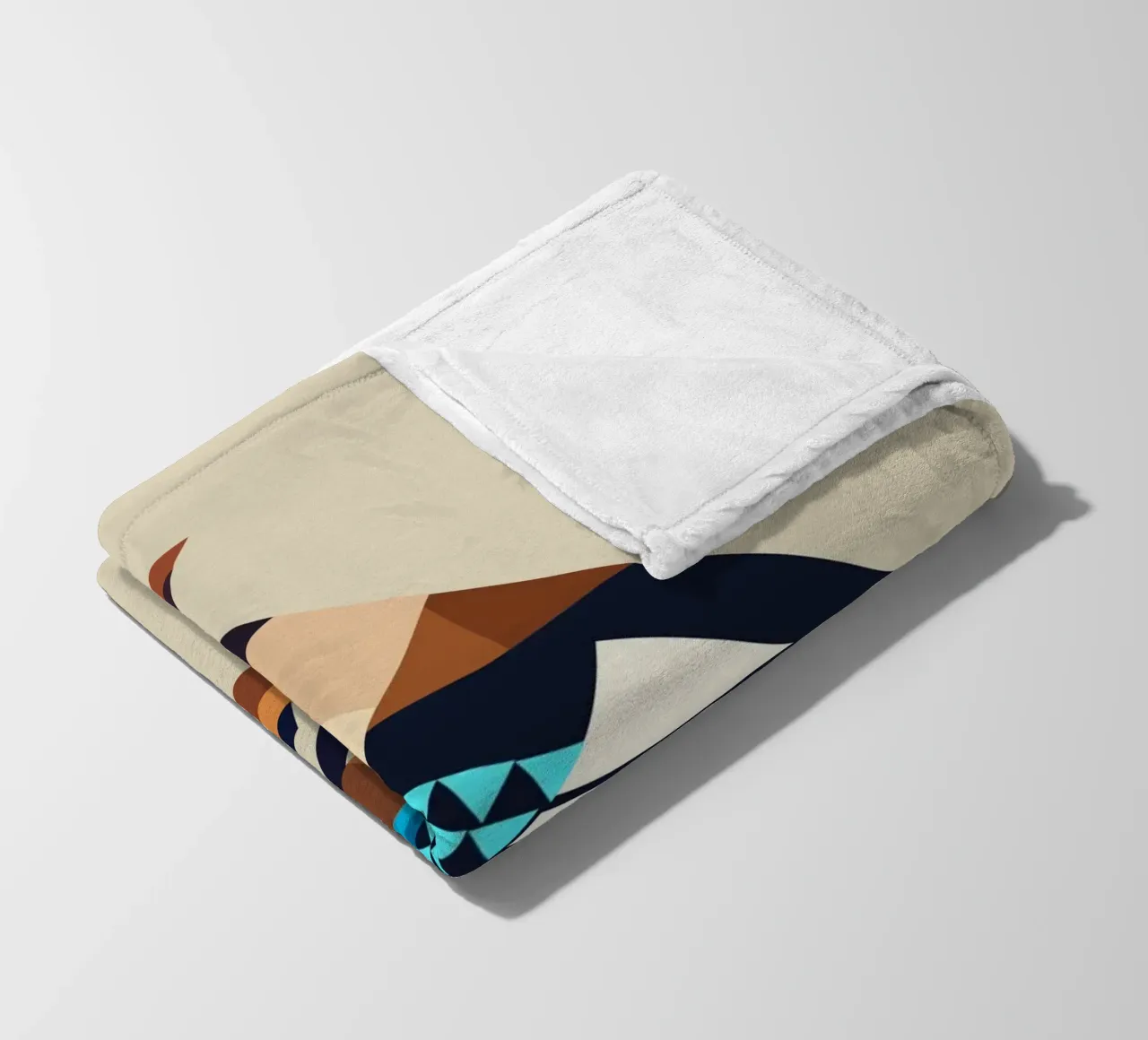 Jay on a branch - stylised spring motif fleece blanket by namosh