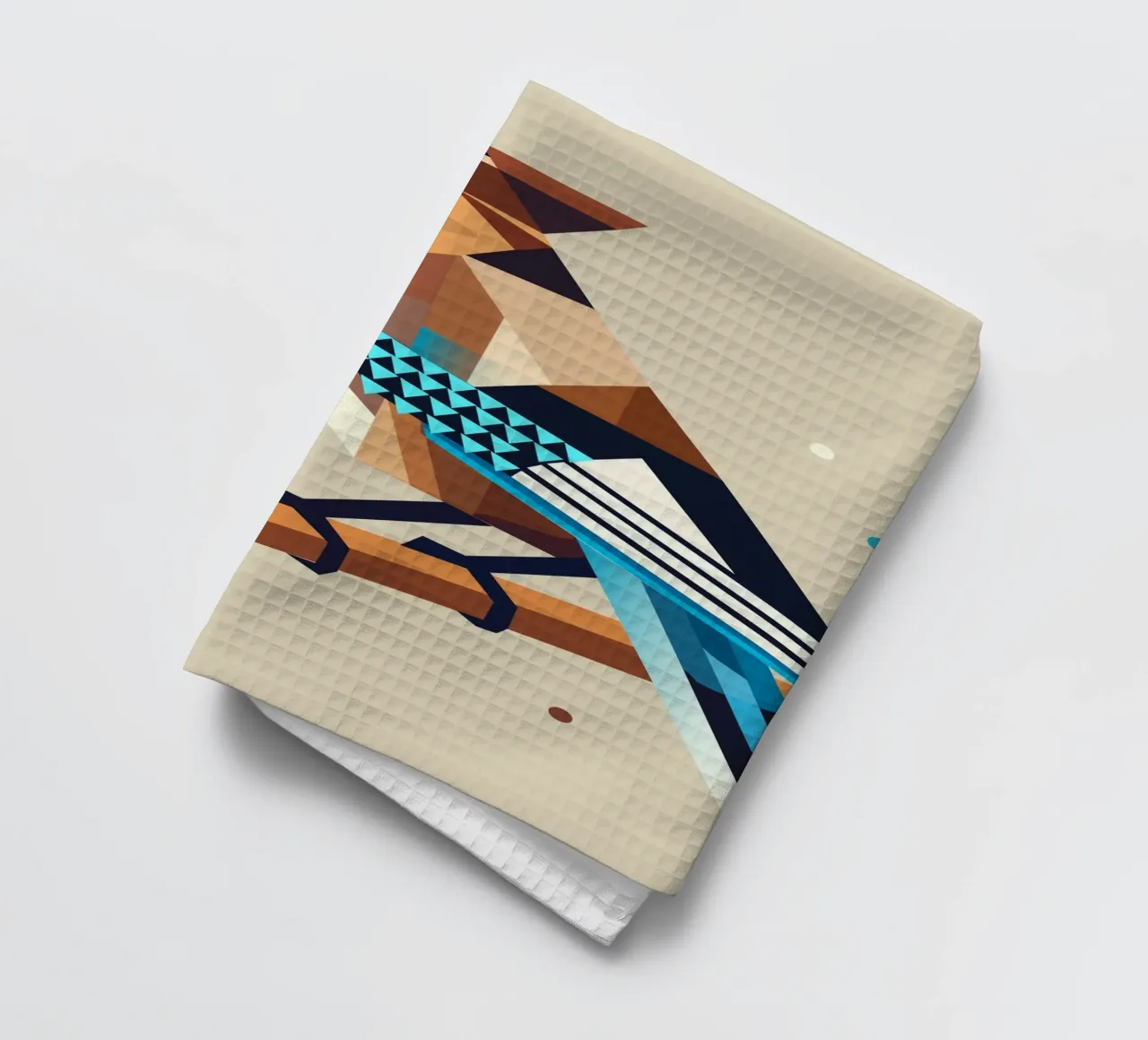 Jay on a branch - stylised spring motif tea towel by namosh