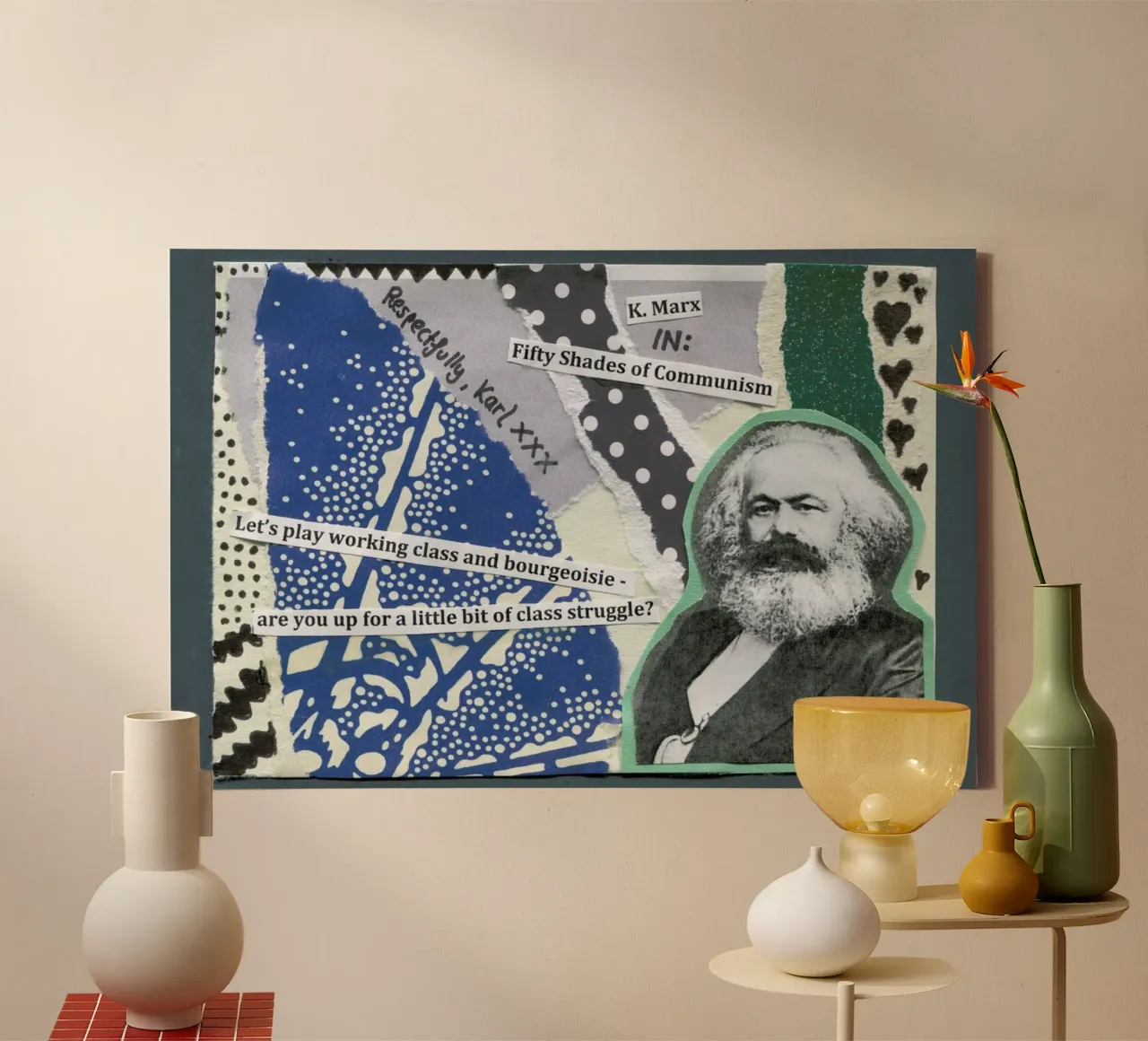 Karl Marx tela con Cornice a cassetta da The Pick-Up Theorist