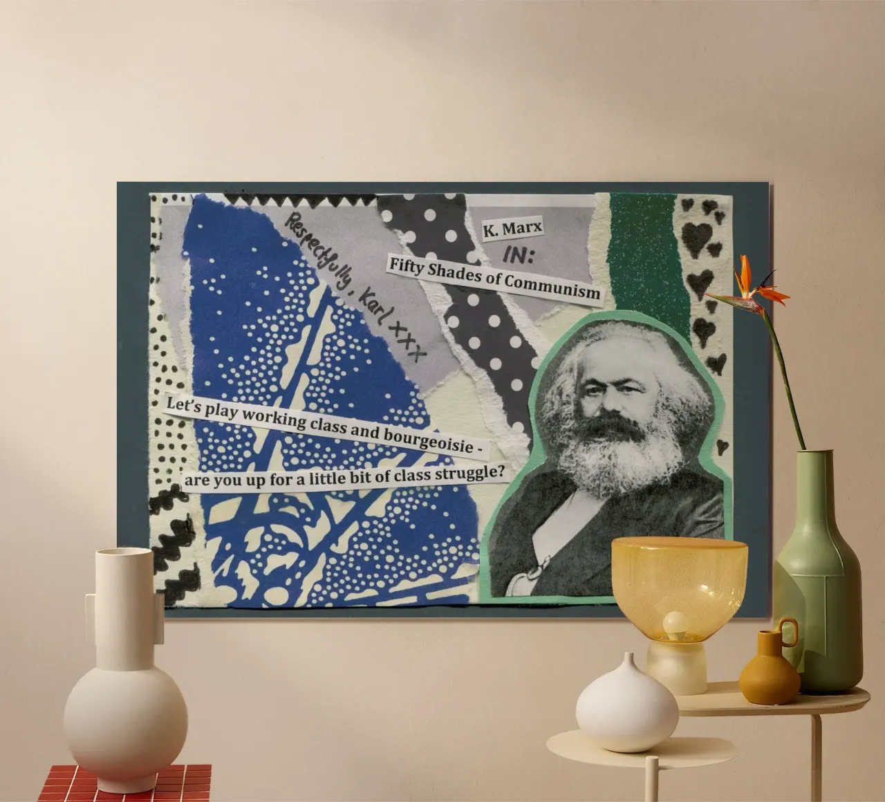 Karl Marx poster con telaio in plastica da The Pick-Up Theorist