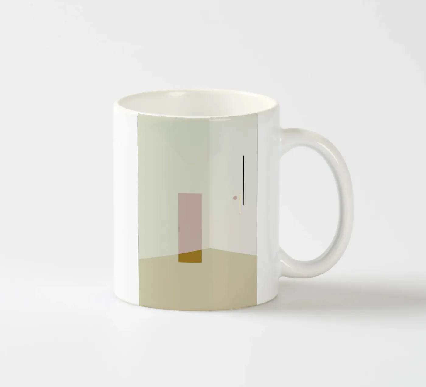 Separated 2 ceramic mug by 170QM