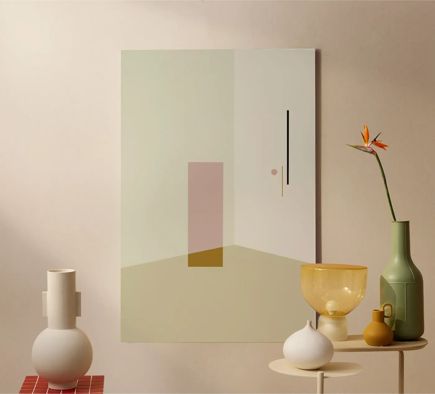 Separated 2 canvas by 170QM