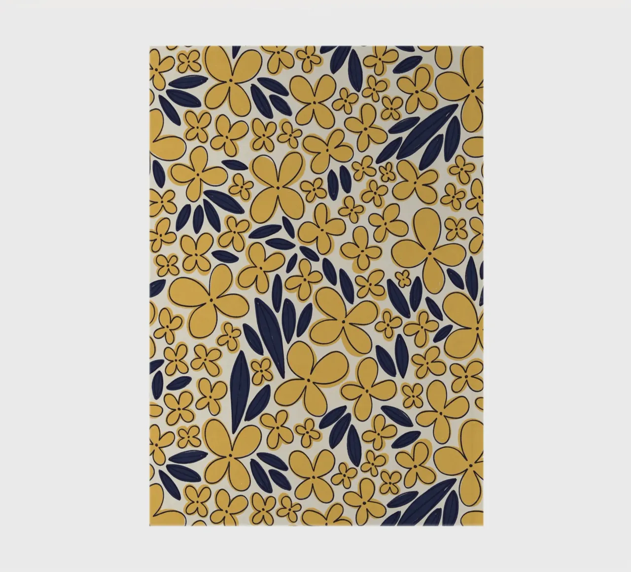 Motif de fleur à quatre feuilles / Jaune et bleu carnet de notes de Alisa Galitsyna