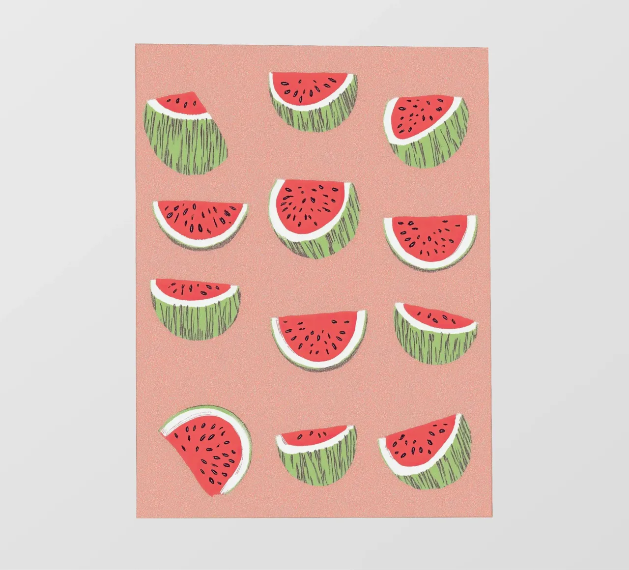 Poster pop art sull'anguria - Cucina fresca e succosa Summer Vibes telo in pvc da Kaji