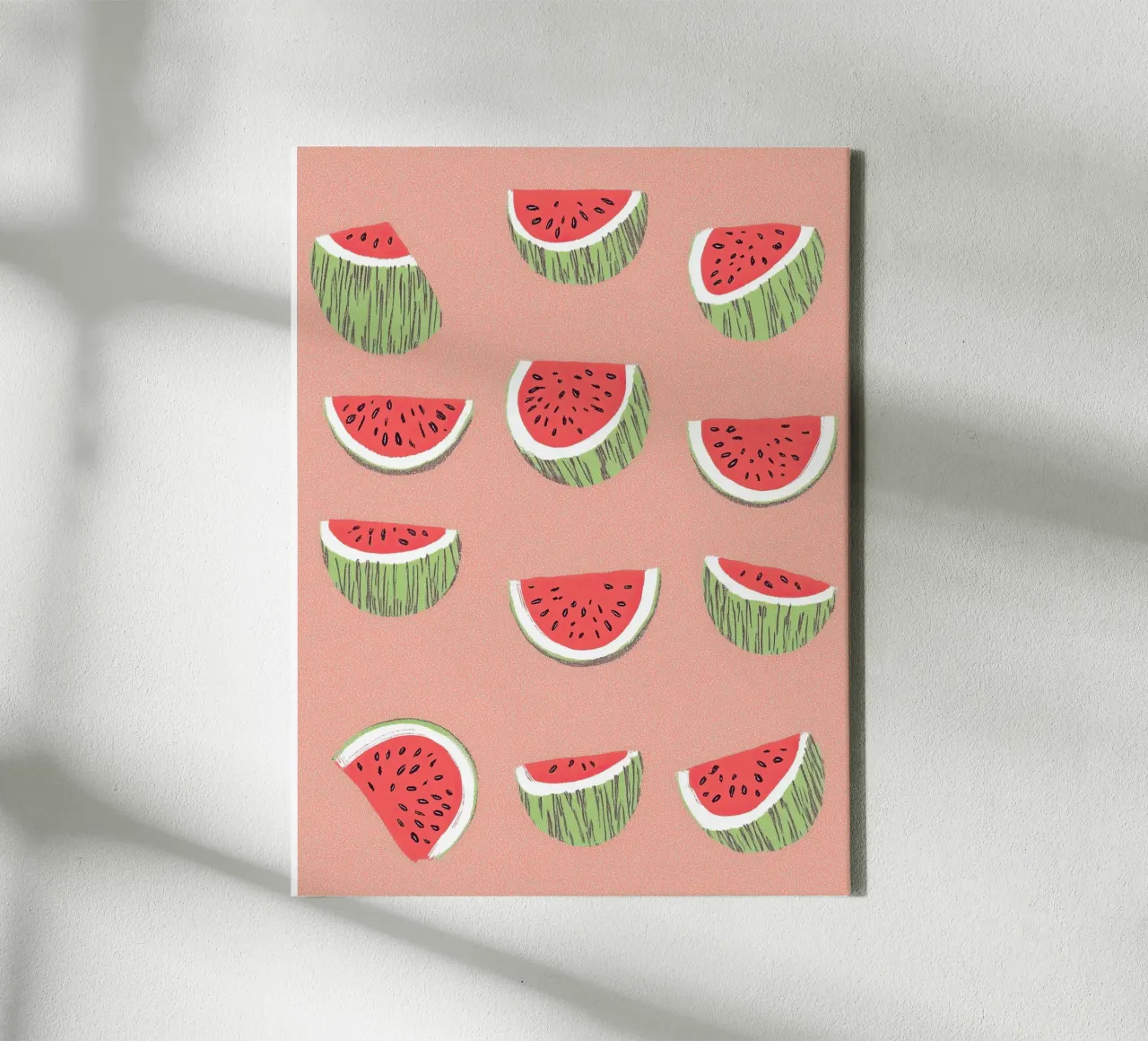 Poster pop art sull'anguria - Cucina fresca e succosa Summer Vibes tela con Cornice a cassetta da Kaji