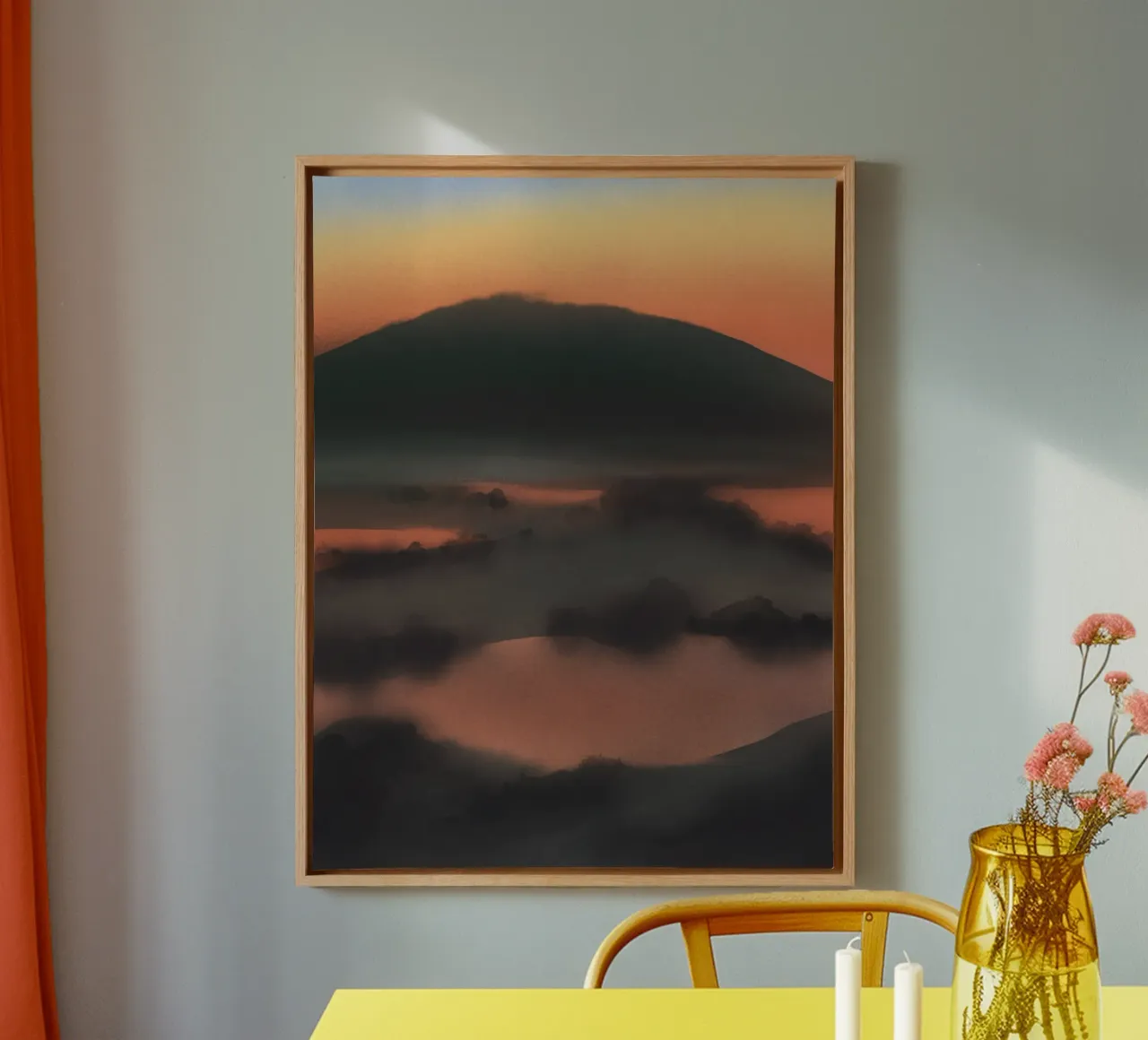 Travel sunset canvas by Little Dean