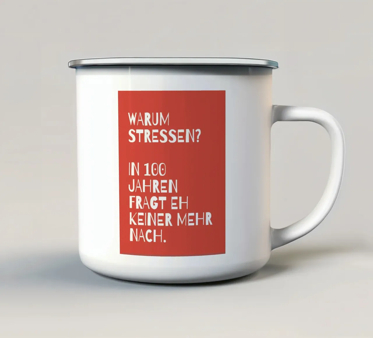 Stress pur! tazza in smalto da Ambition Wall
