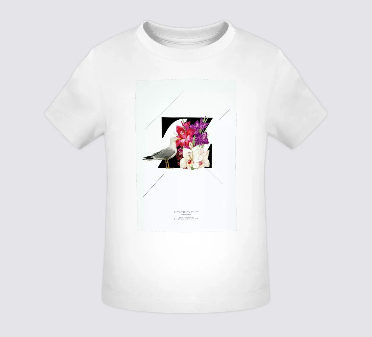 Botanical Alphabet - Z baby t-shirt by Froilein Juno