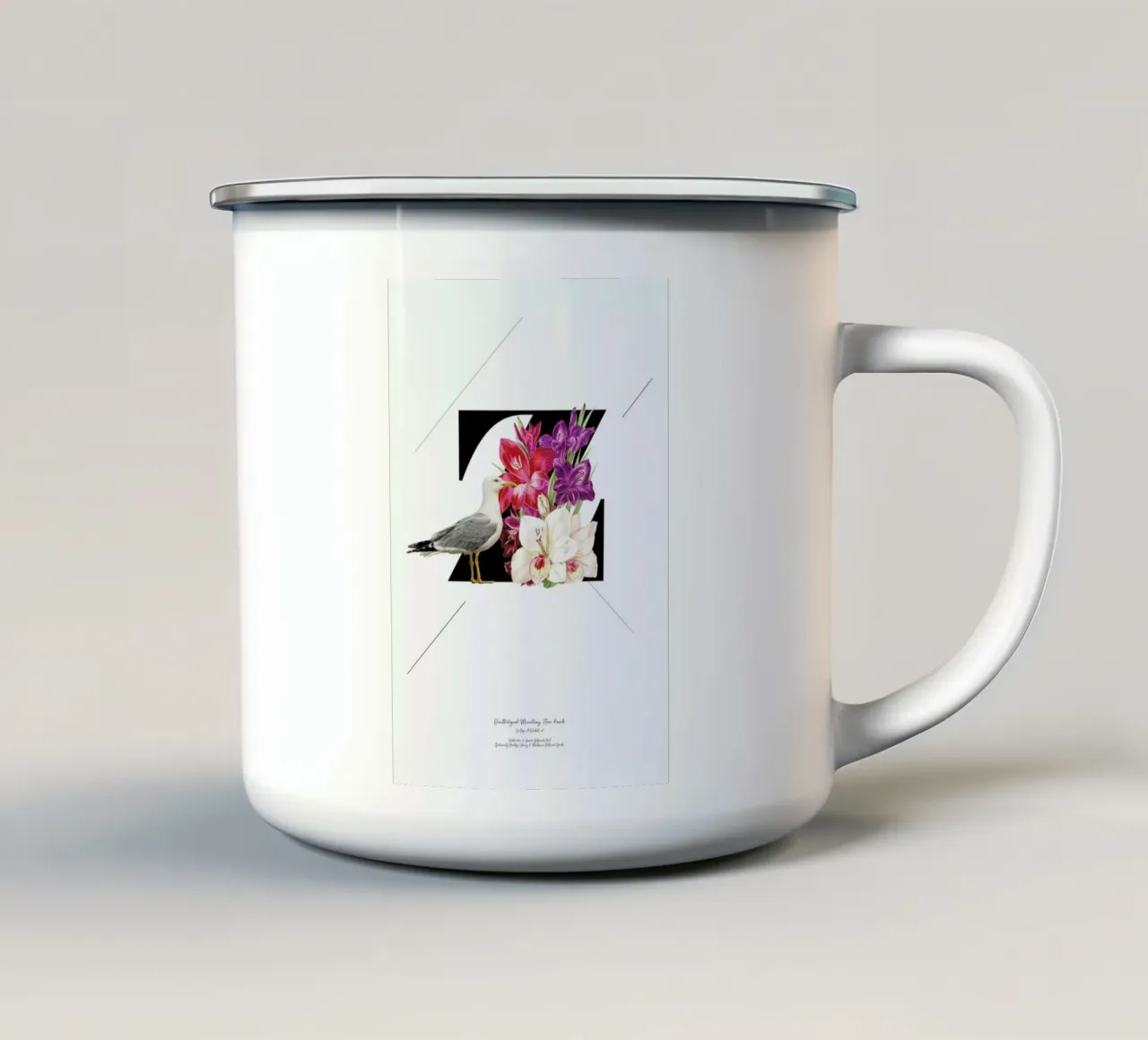 Botanical Alphabet - Z tazza in smalto da Froilein Juno