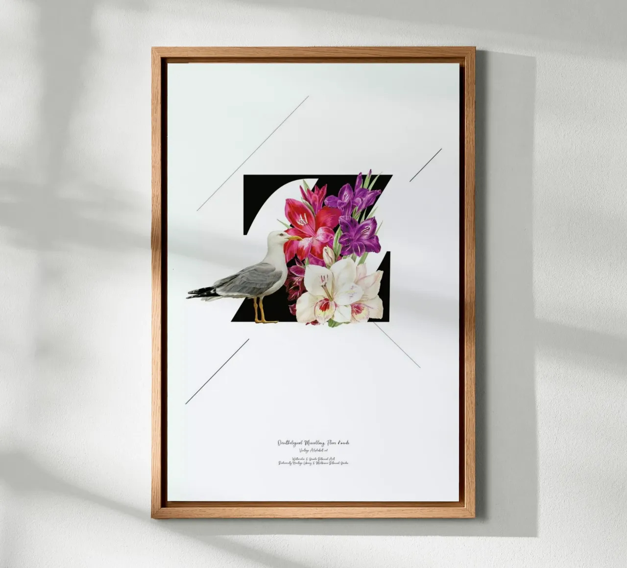 Botanical Alphabet - Z tela con Cornice a cassetta da Froilein Juno