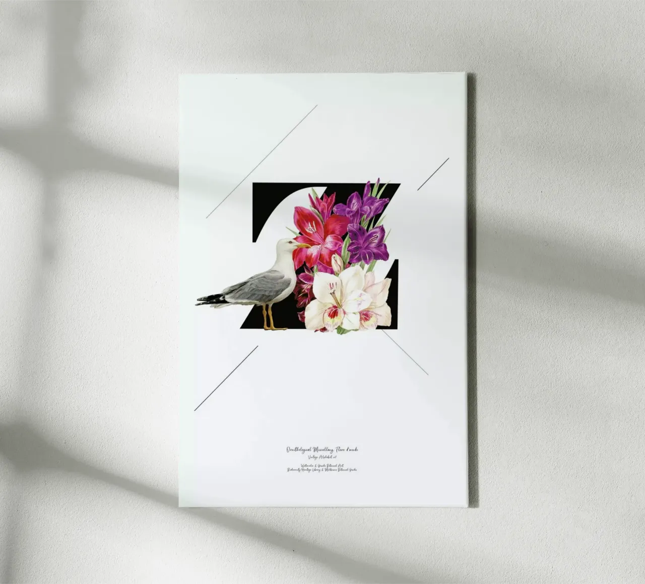 Botanical Alphabet - Z tela con Cornice a cassetta da Froilein Juno