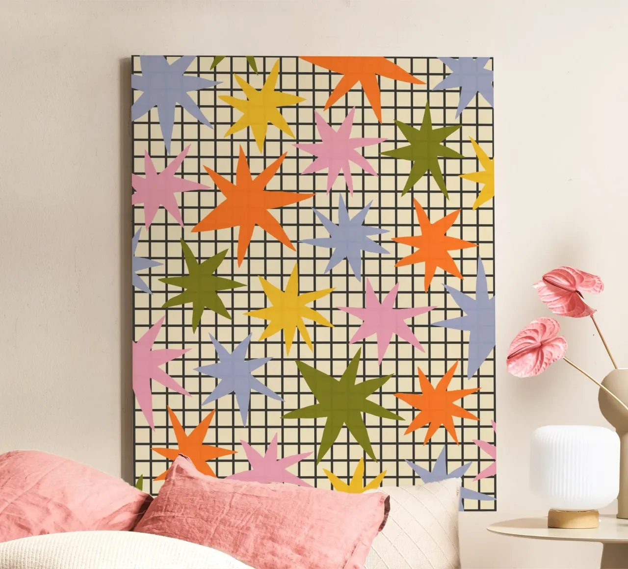 Speelse sterren #1 canvas met Baklijst van Alisa Galitsyna