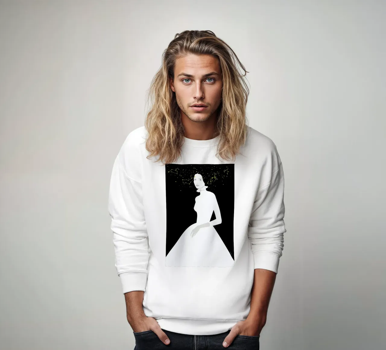 The Milky Way sweatshirt by Bahar Seyedin