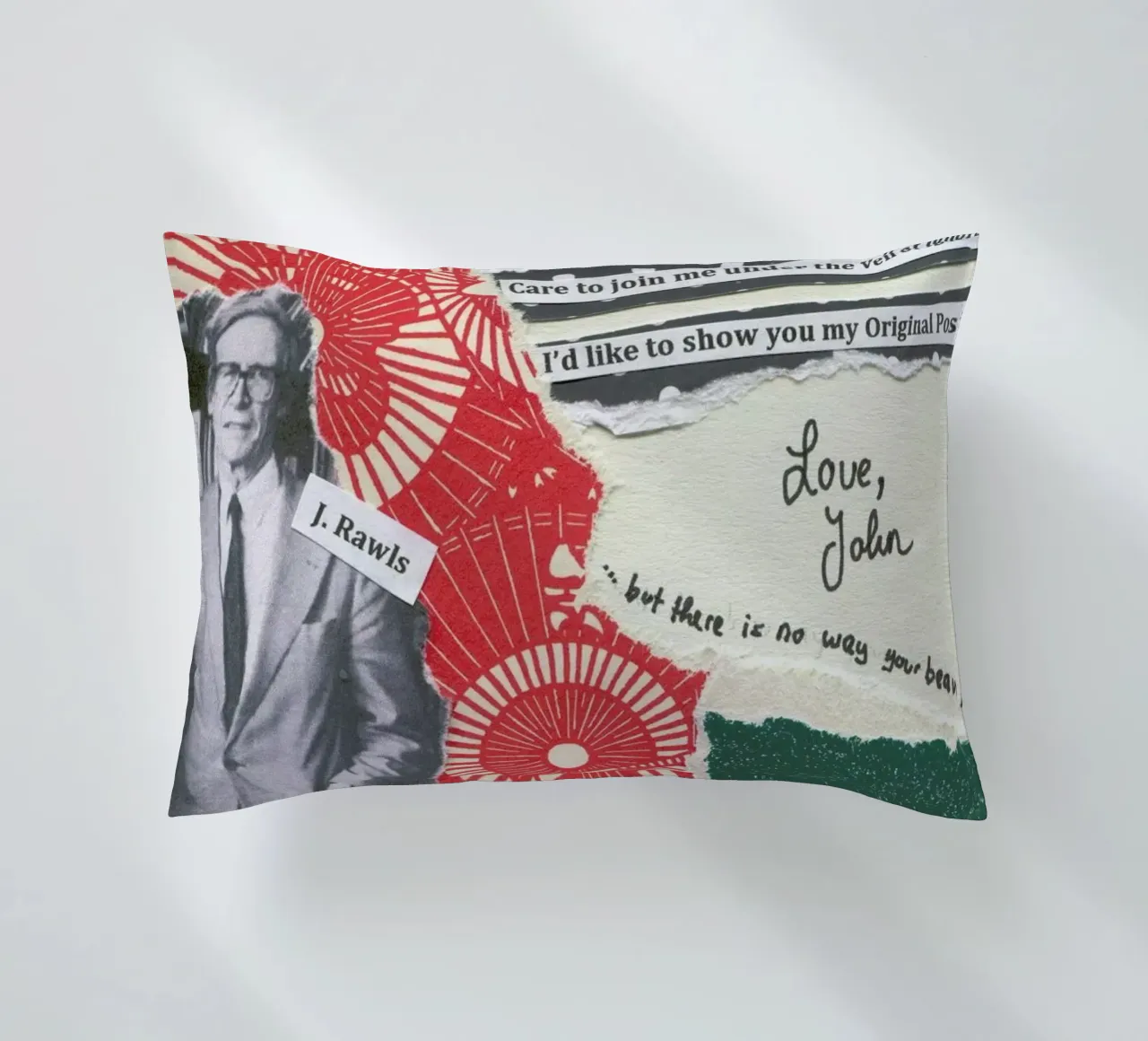 John Rawls cuscino da The Pick-Up Theorist