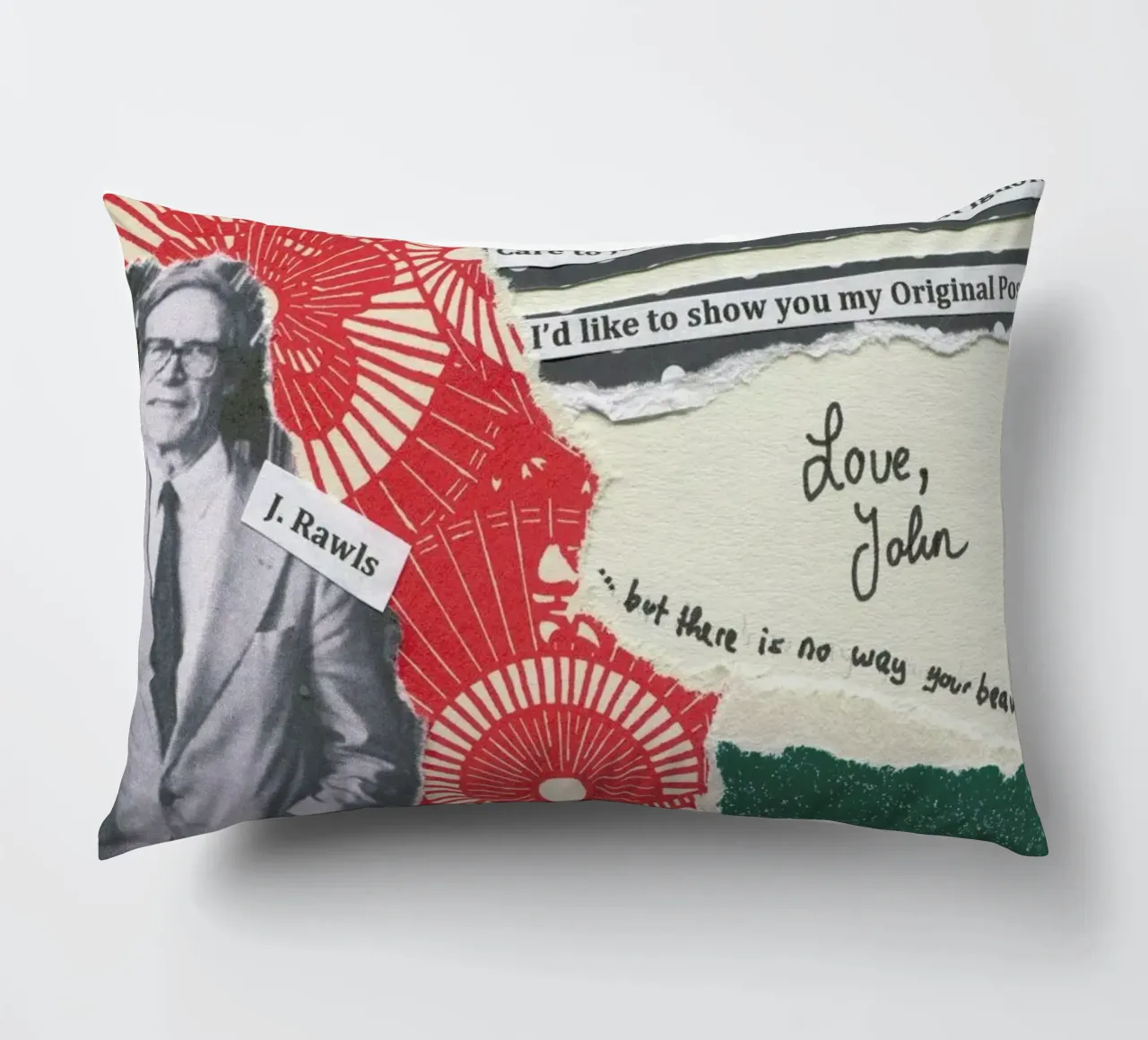 John Rawls cuscino da The Pick-Up Theorist