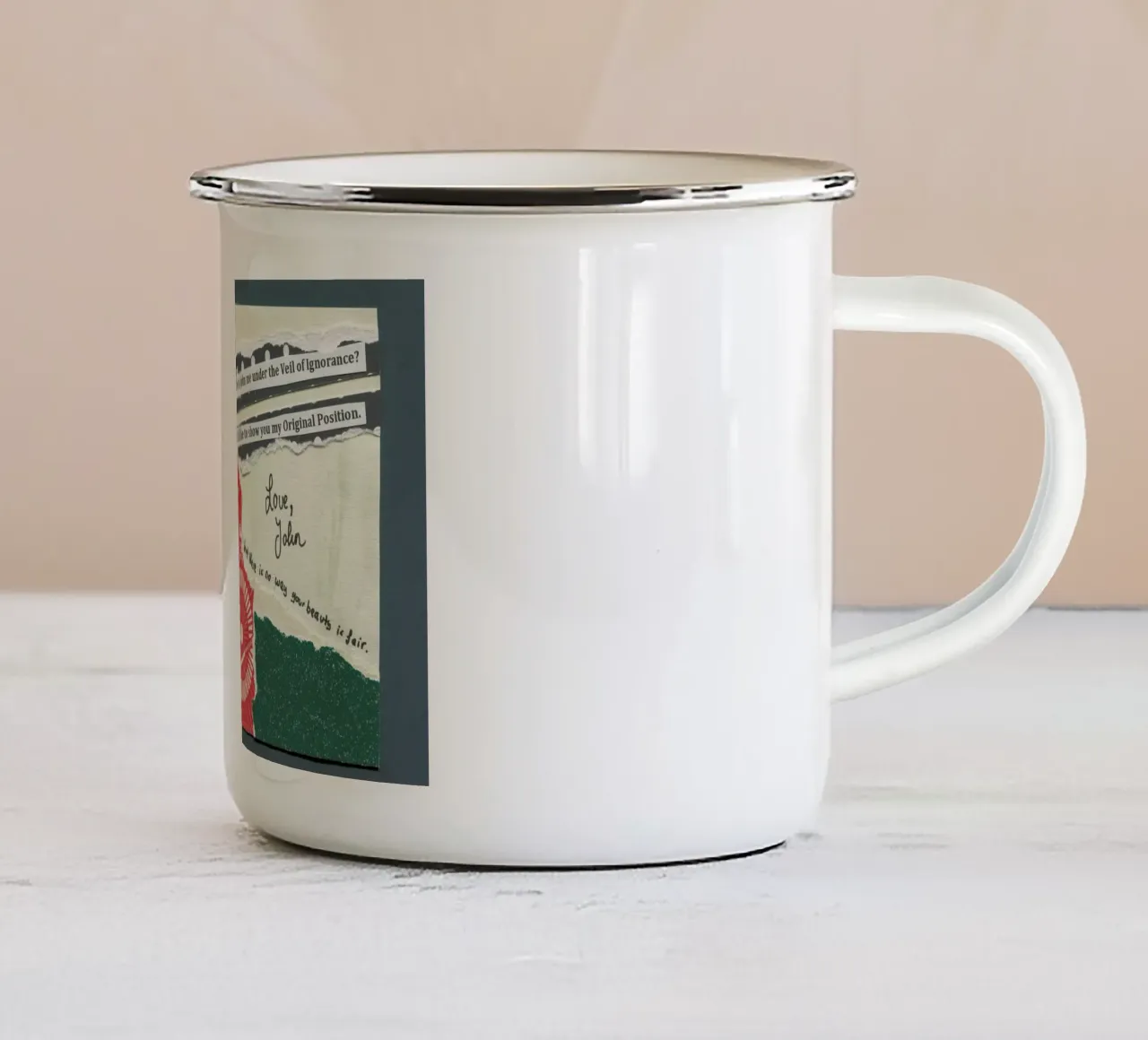 John Rawls tazza in smalto da The Pick-Up Theorist