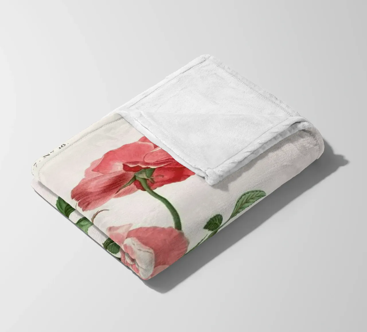 Rosier - Toujours Fleuri fleece blanket by Astër