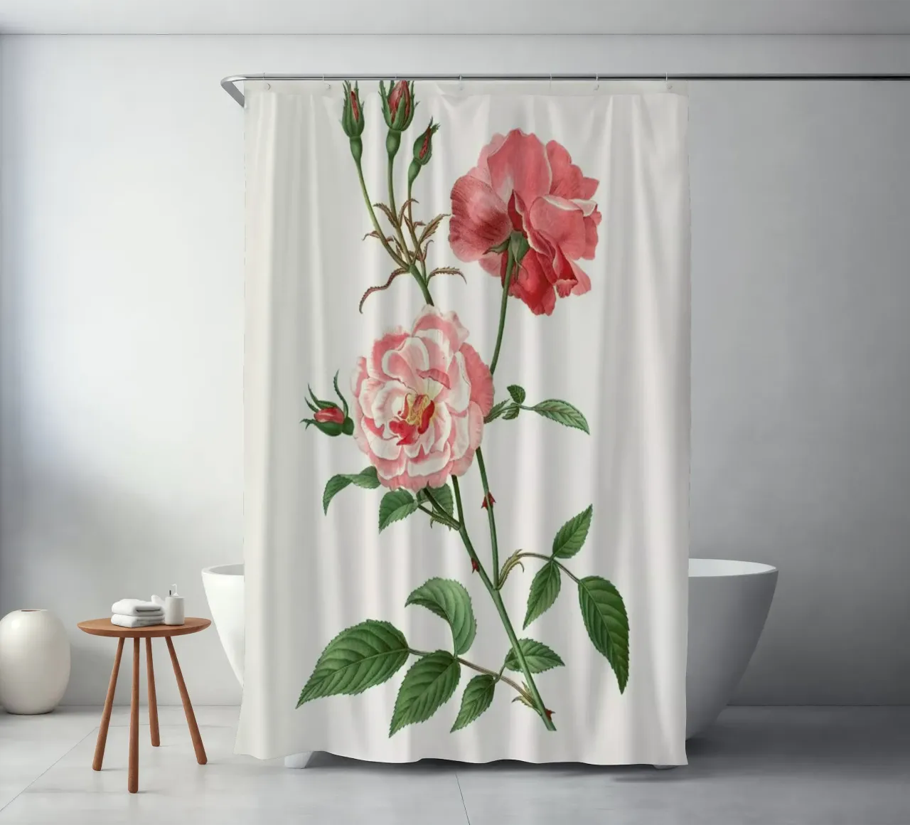 Rosier - Toujours Fleuri shower curtain by Astër
