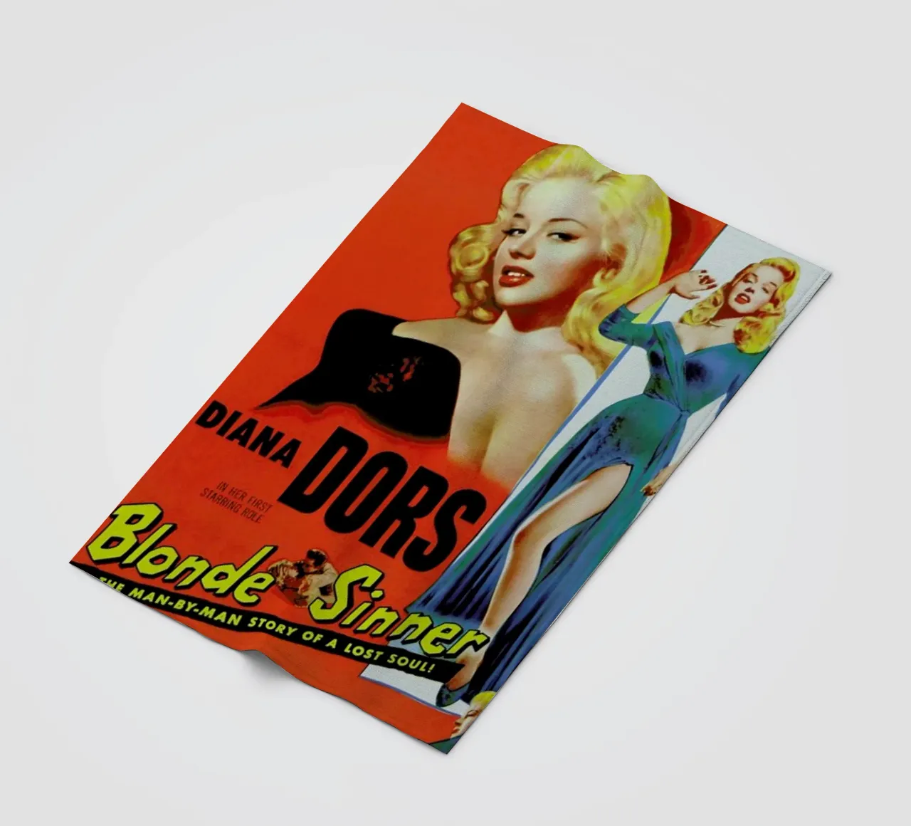 ‘Blonde Sinner’ Retro Movie Poster coperta in pile da Gallery Print and Art Limited