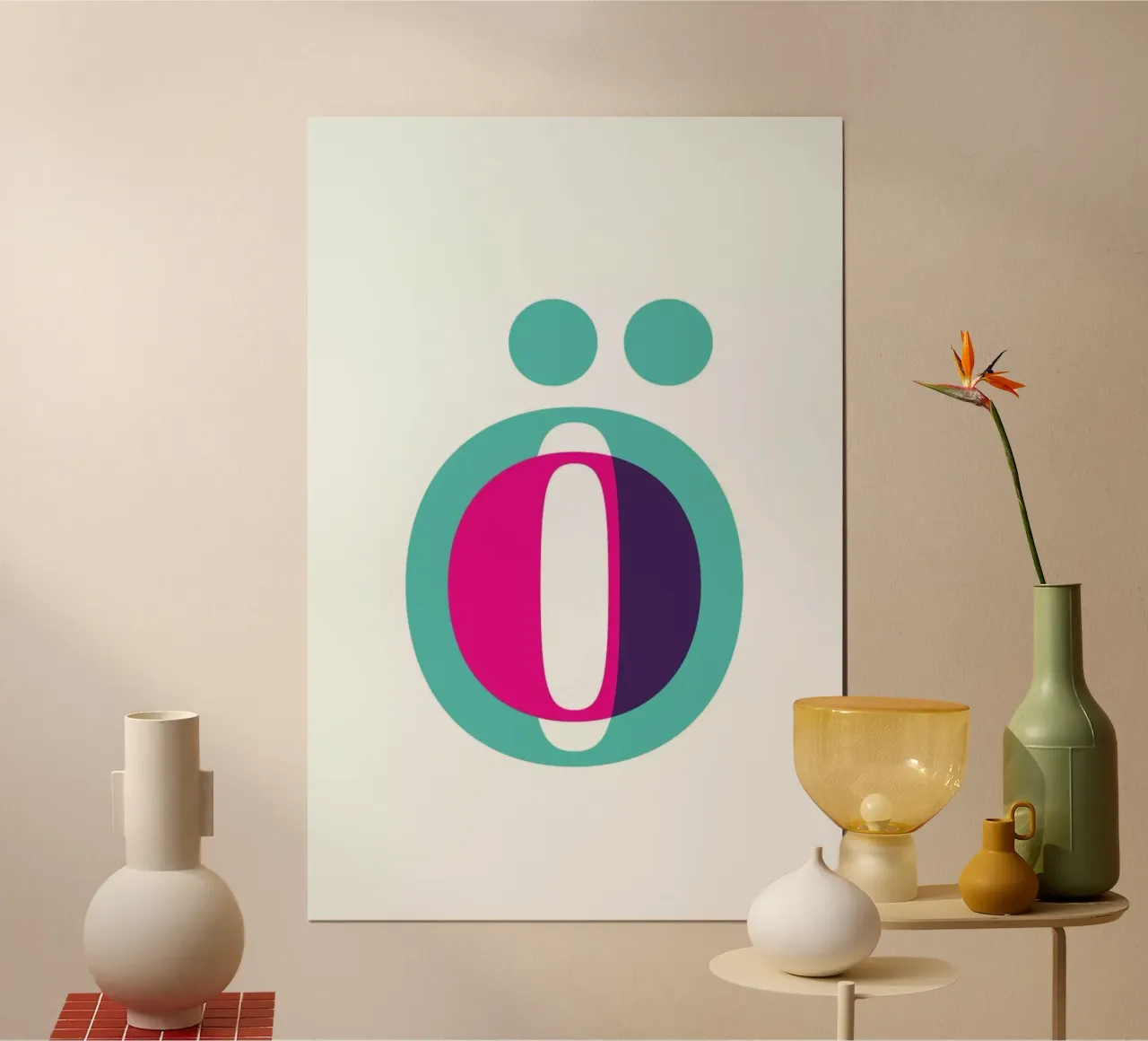 Magenta/Mint Ö carta hahnemühle da Studio One