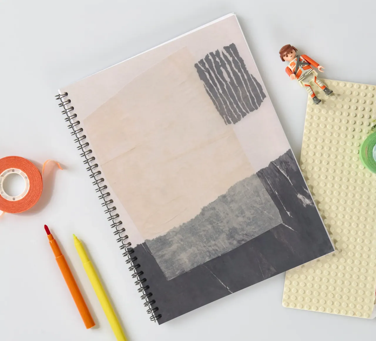 Abstract Composition #1 spiral notebook by Alisa Galitsyna
