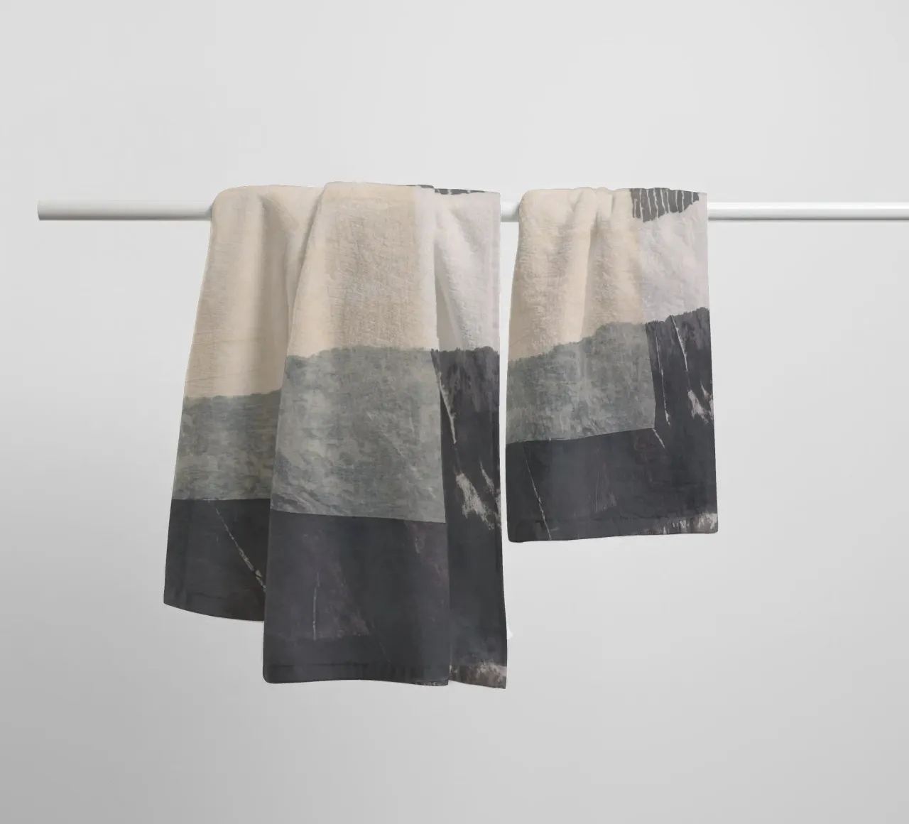 Abstracte compositie #1 badhanddoek van Alisa Galitsyna