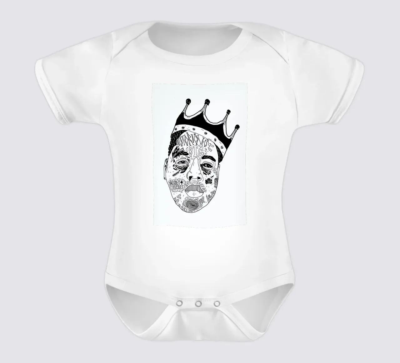 Biggie body neonato maniche corte da Nick Cocozza